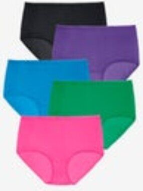 COMFORT CHOICE 5 PACK NYLON UNDERWEAR BRIEFS SIZE 13